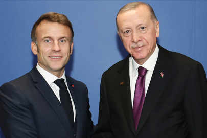 Erdoğan, Fransa Cumhurbaşkanı Macron ile görüştü