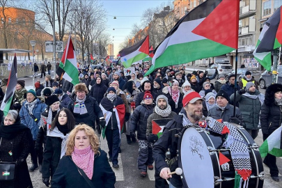 İsveç'te İsrail protestosu