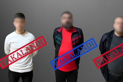 2'si kırmızı bültenle aranan 3 kişi yakalanıp getirildi