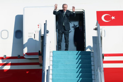 CUMHURBAŞKANI ERDOĞAN AZERBAYCAN'A GELDİ