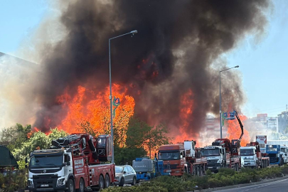 KOCAELİ'DE FABRİKA YANGINI